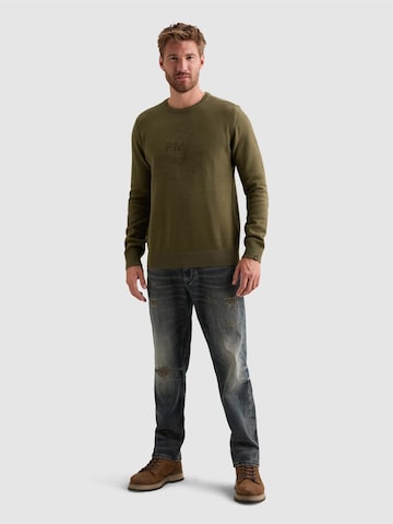 Pull-over 'Pullover with crewneck and artwork' PME Legend en vert