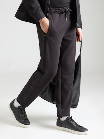 Karl Lagerfeld Tapered Pants in Black: front