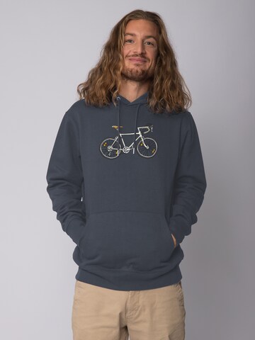 Felpa ' Doodle Bike ' di Watapparel in grigio: frontale