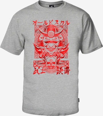 Oldskull T-Shirt in Grau: Vorderseite