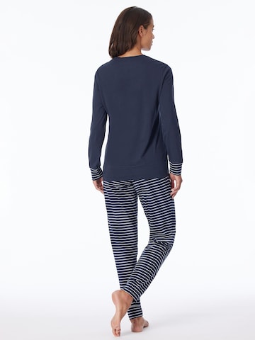 SCHIESSER Pyjama ' UNCOVER Nightwear ' in Blauw