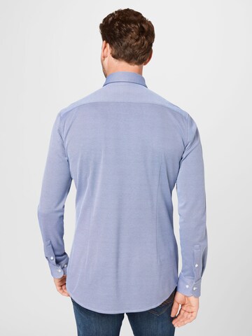 BOSS Slim fit Business Shirt 'Hank' in Blue