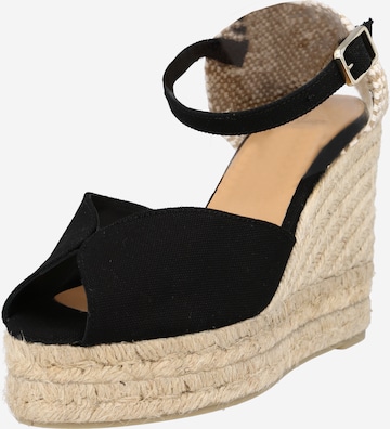 Castañer - Sandalias 'Bianca' en negro: frente