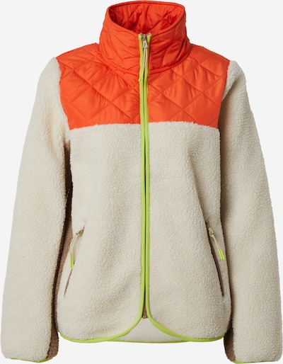 The Jogg Concept Between-Season Jacket 'BERRI' in Chocolate / Kiwi / Orange red / Wool white, Item view