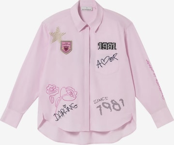 Camicia da donna di Lola Casademunt in rosa: frontale
