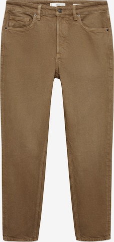 MANGO MANregular Traperice 'BENC' - smeđa boja: prednji dio