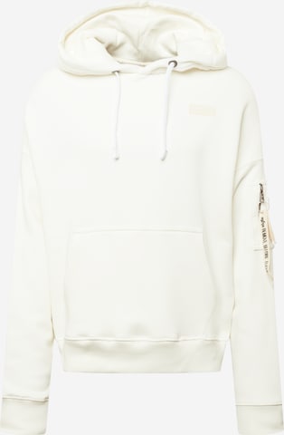 ALPHA INDUSTRIES Sweatshirt in Wit: voorkant