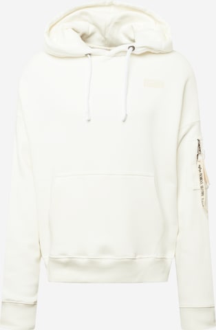 ALPHA INDUSTRIES Sweatshirt in White: front