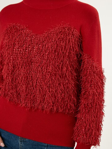 Influencer Pullover in Rot