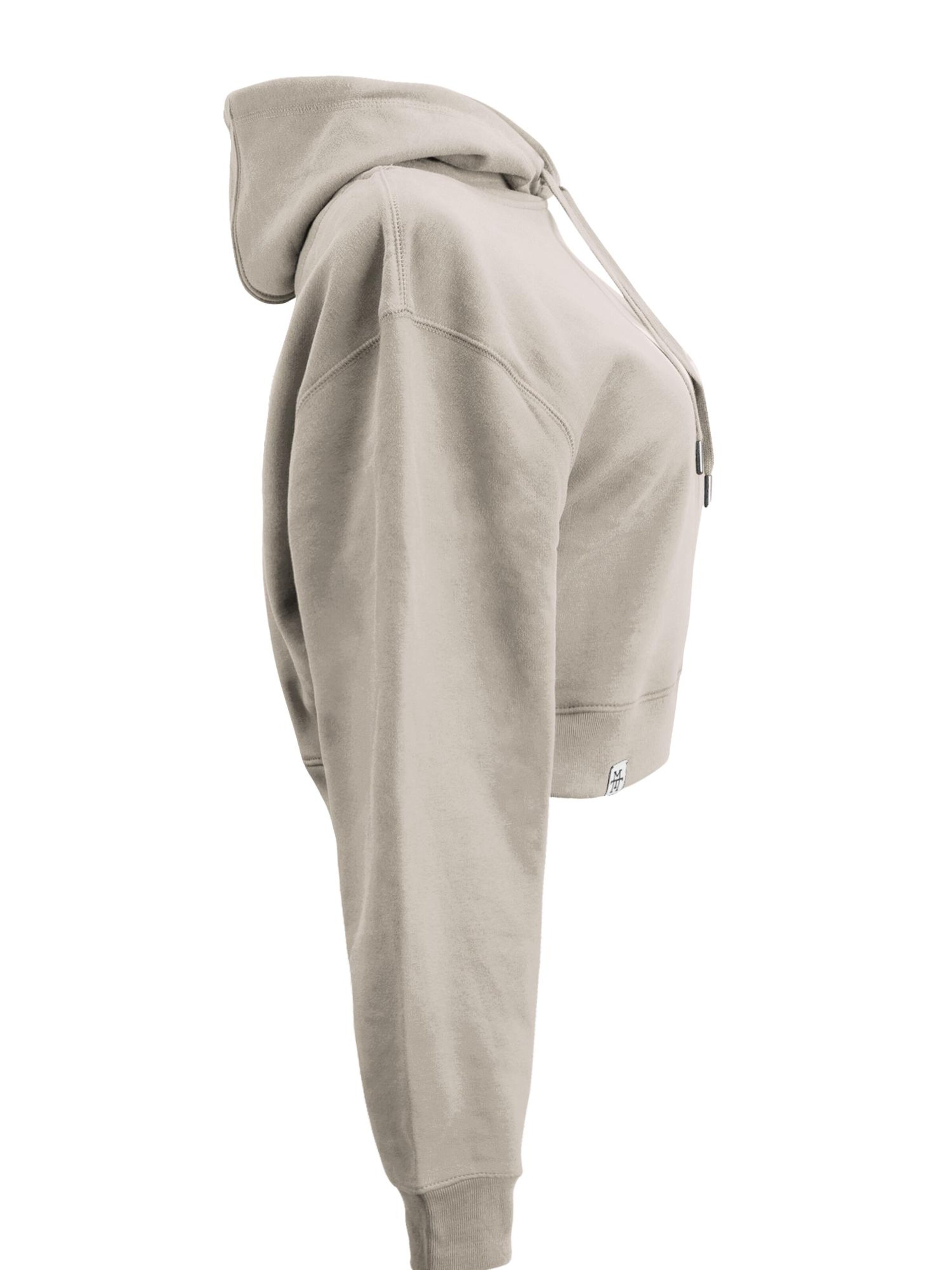 Manufaktur13 Sweatshirt 'Crop Hoodie' in Grey