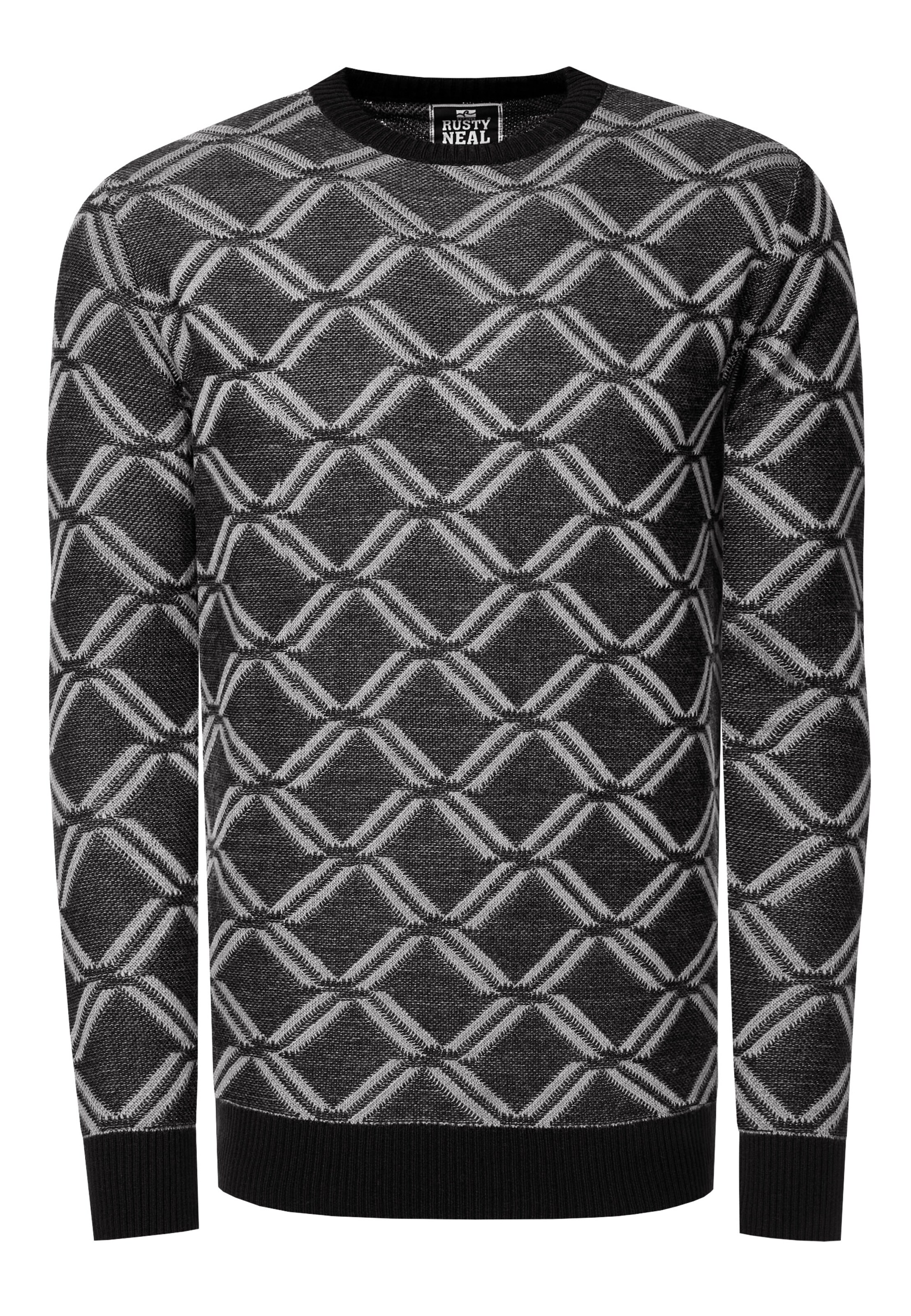 Rusty Neal Pullover in Grau: Vorderseite