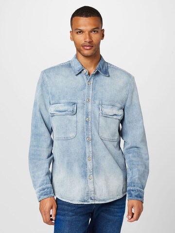 DRYKORN Regular fit Button Up Shirt 'SELED' in Blue: front