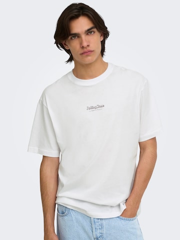 Only & Sons - Camiseta 'ONSROLLING STONE' en blanco