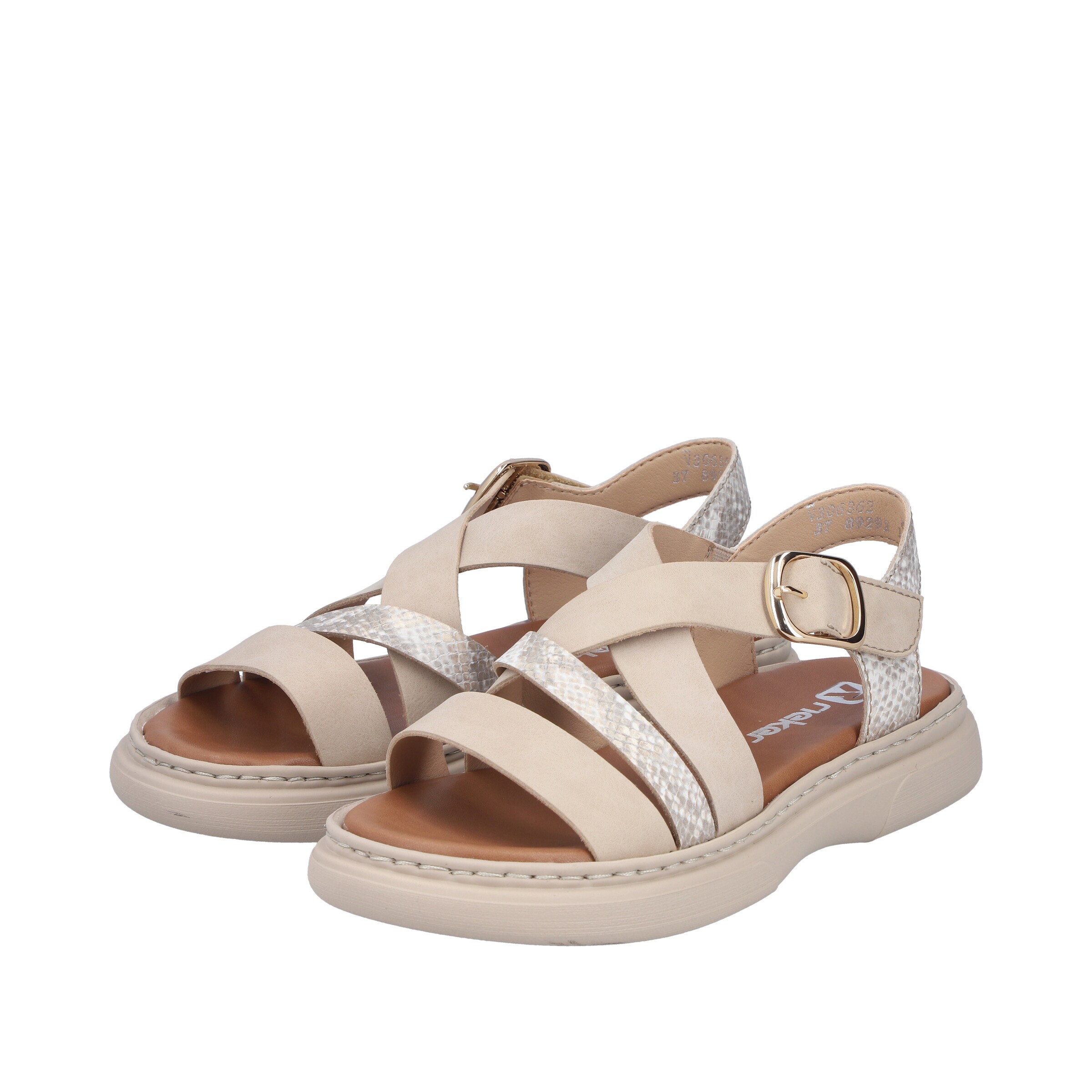 Rieker Strap Sandals in Beige