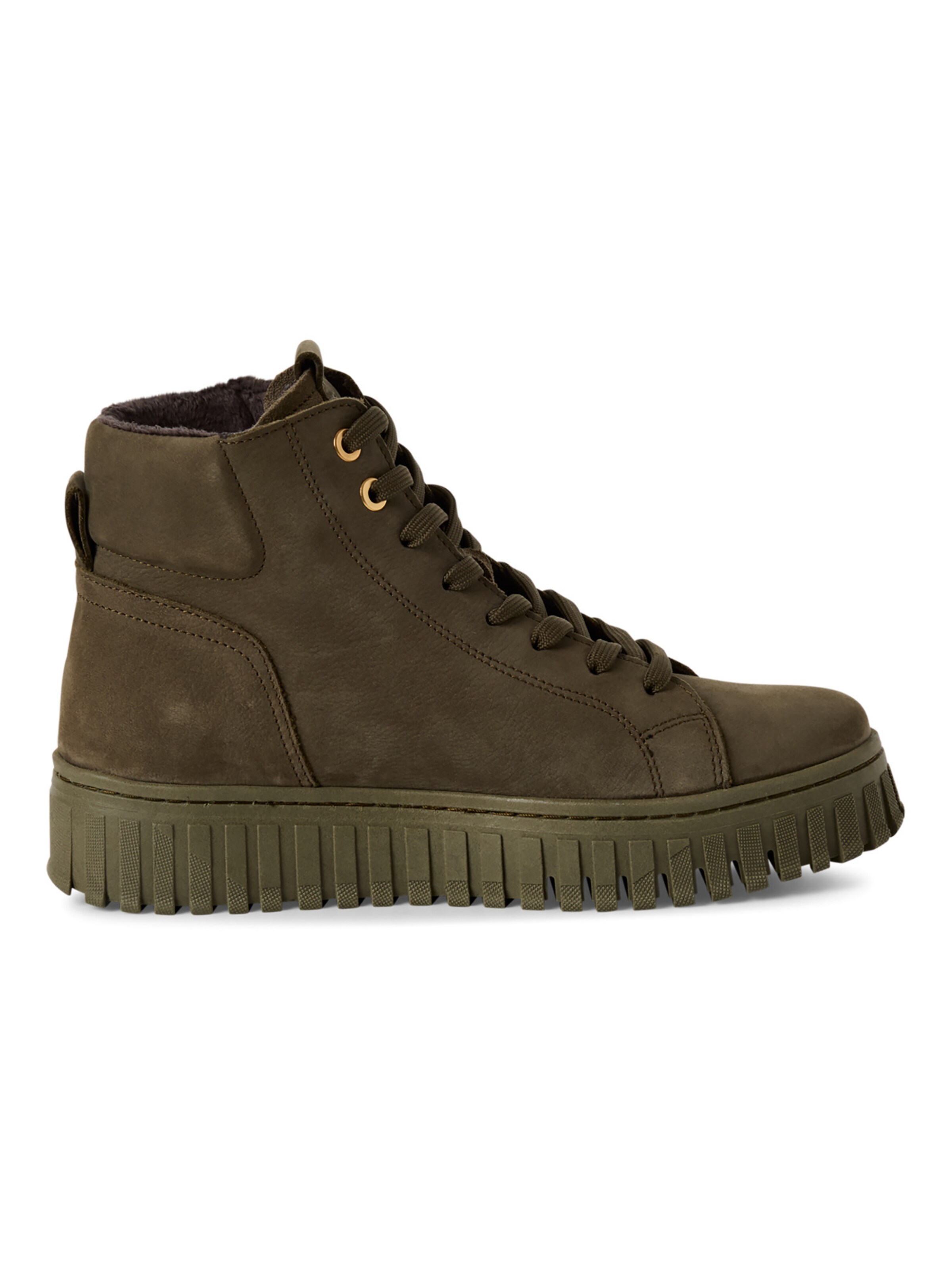 Tamaris Lace-Up Ankle Boots in Green