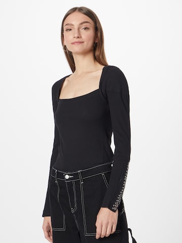 Free People Shirt in Black: front