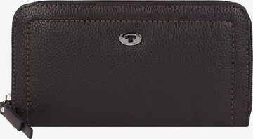 TOM TAILOR Wallet in Brown: front