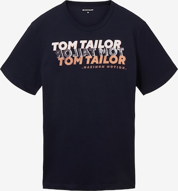 T-Shirt TOM TAILOR en bleu : devant
