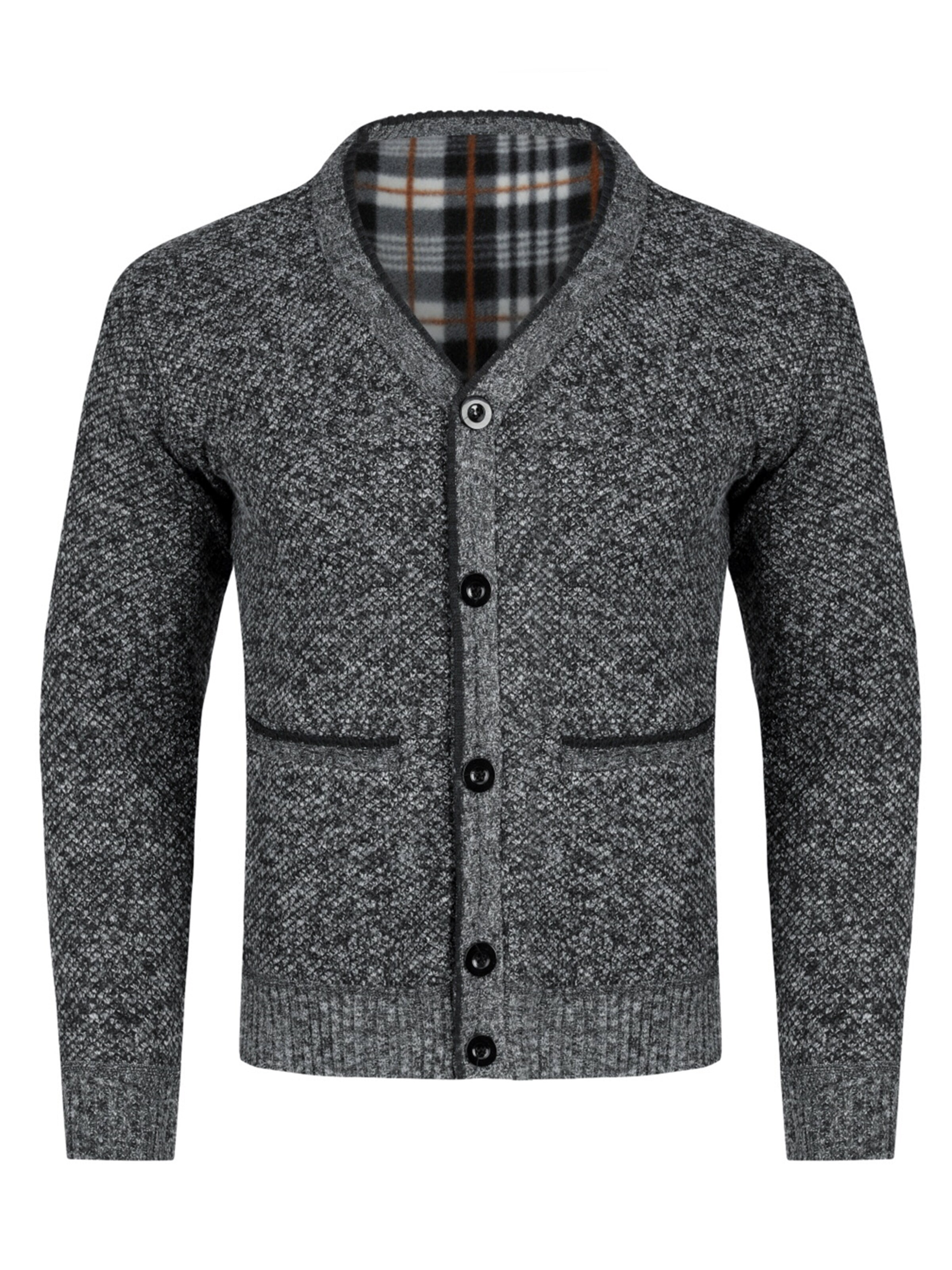 YOUTHUP Strickjacke 'Anschmiegsam'‌‌‌‌‌‌‌‌‌‌ in Grau: Vorderseite