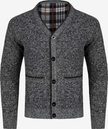 YOUTHUP Strickjacke 'Anschmiegsam' in Grau: Vorderseite