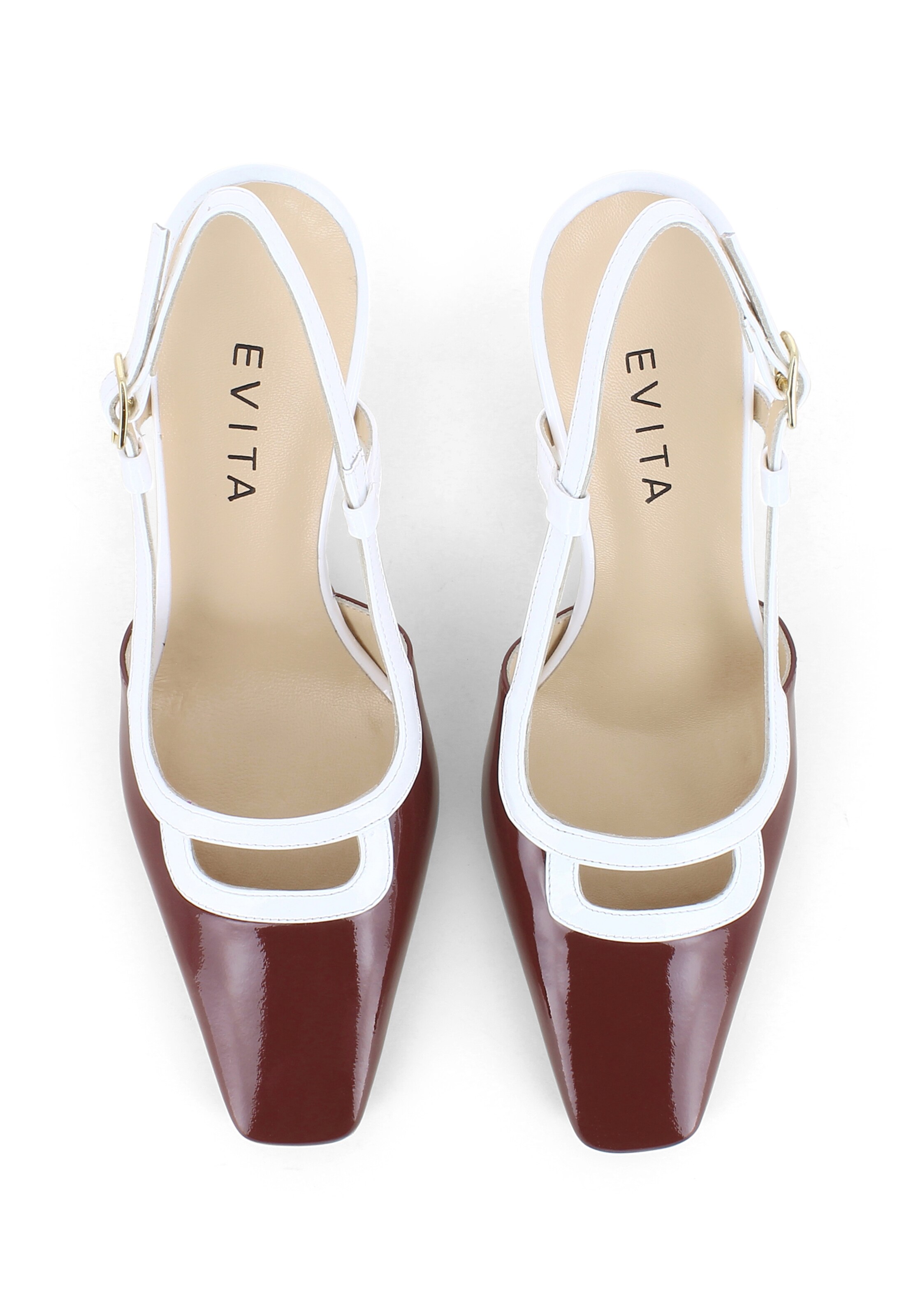 Escarpins à bride arrière 'Carmela' EVITA en rouge