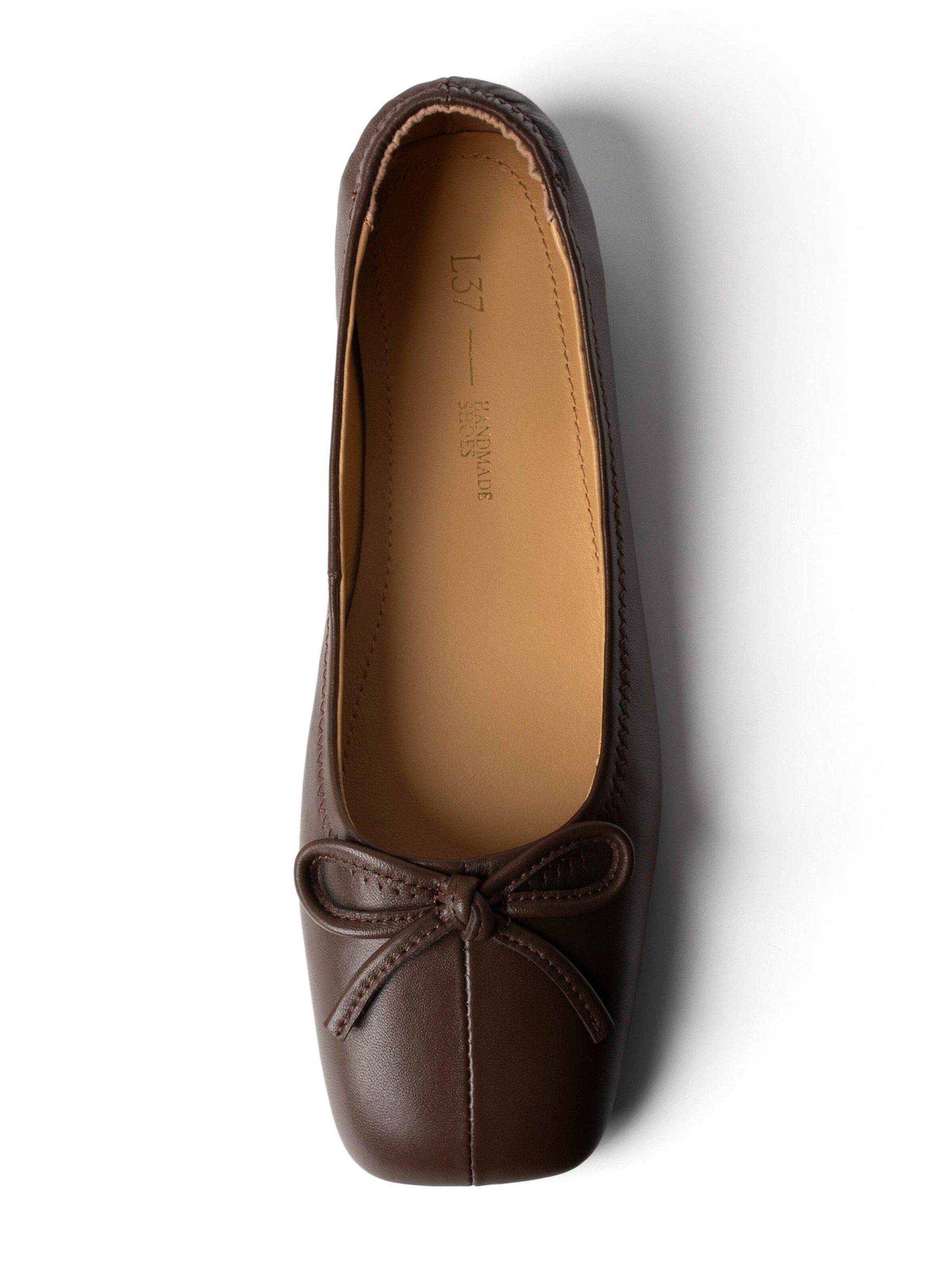 L37 HANDMADE SHOES Ballerinasko 'GOLDEN HOURS WE HAD' i brun