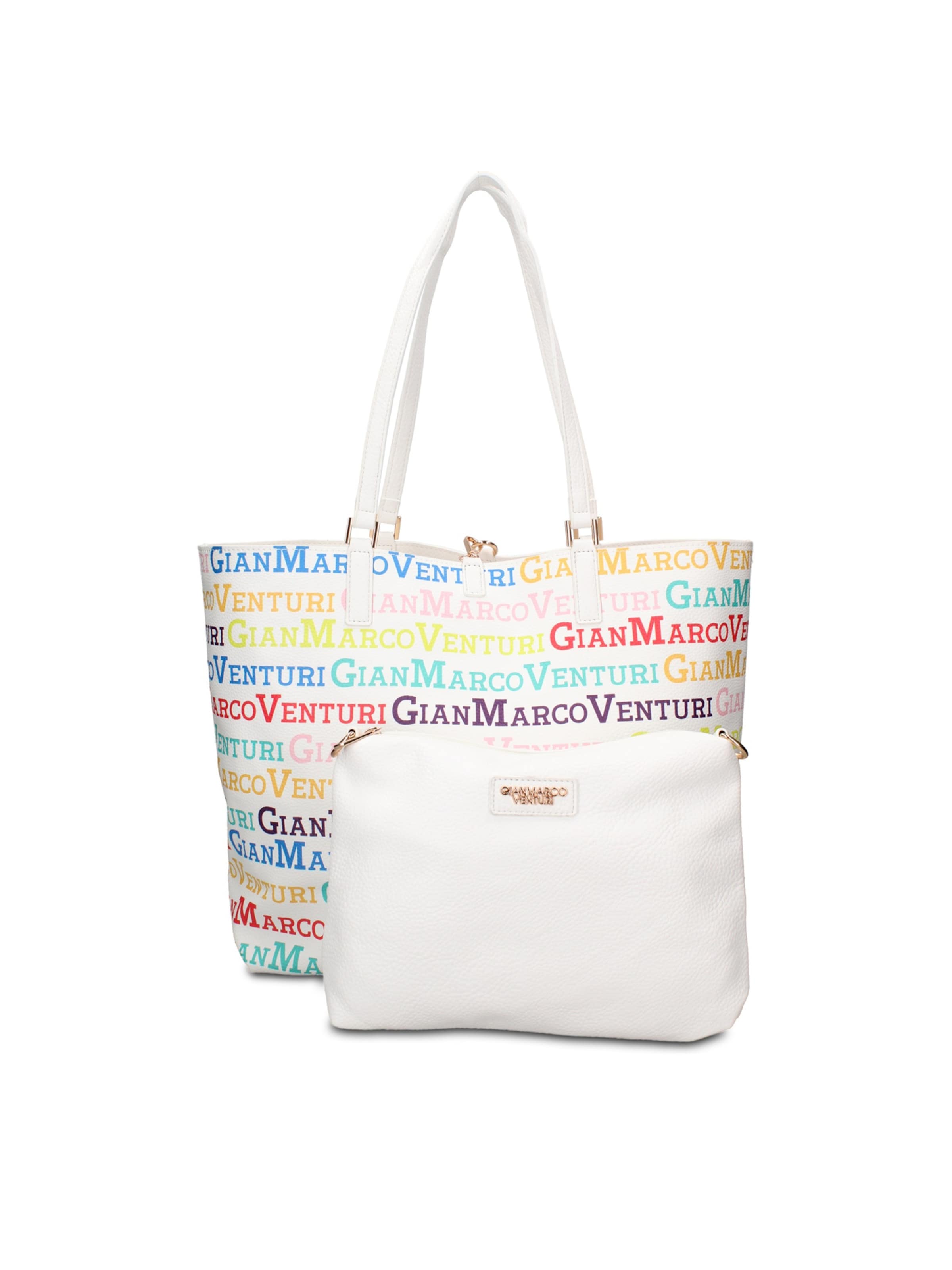Shopper 'Shopper Elegante Pelle Vegana Gianmarco Venturi - Borsa Donna Versatile' di GianMarco Venturi in bianco: frontale