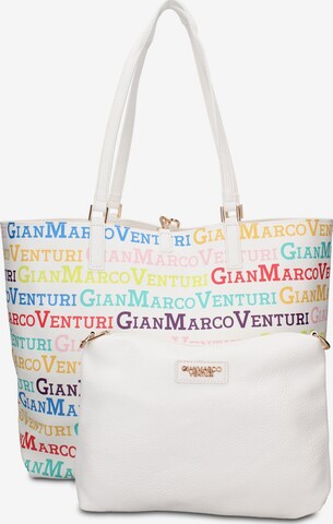 Shopper 'Shopper Elegante Pelle Vegana Gianmarco Venturi - Borsa Donna Versatile' di GianMarco Venturi in bianco: frontale