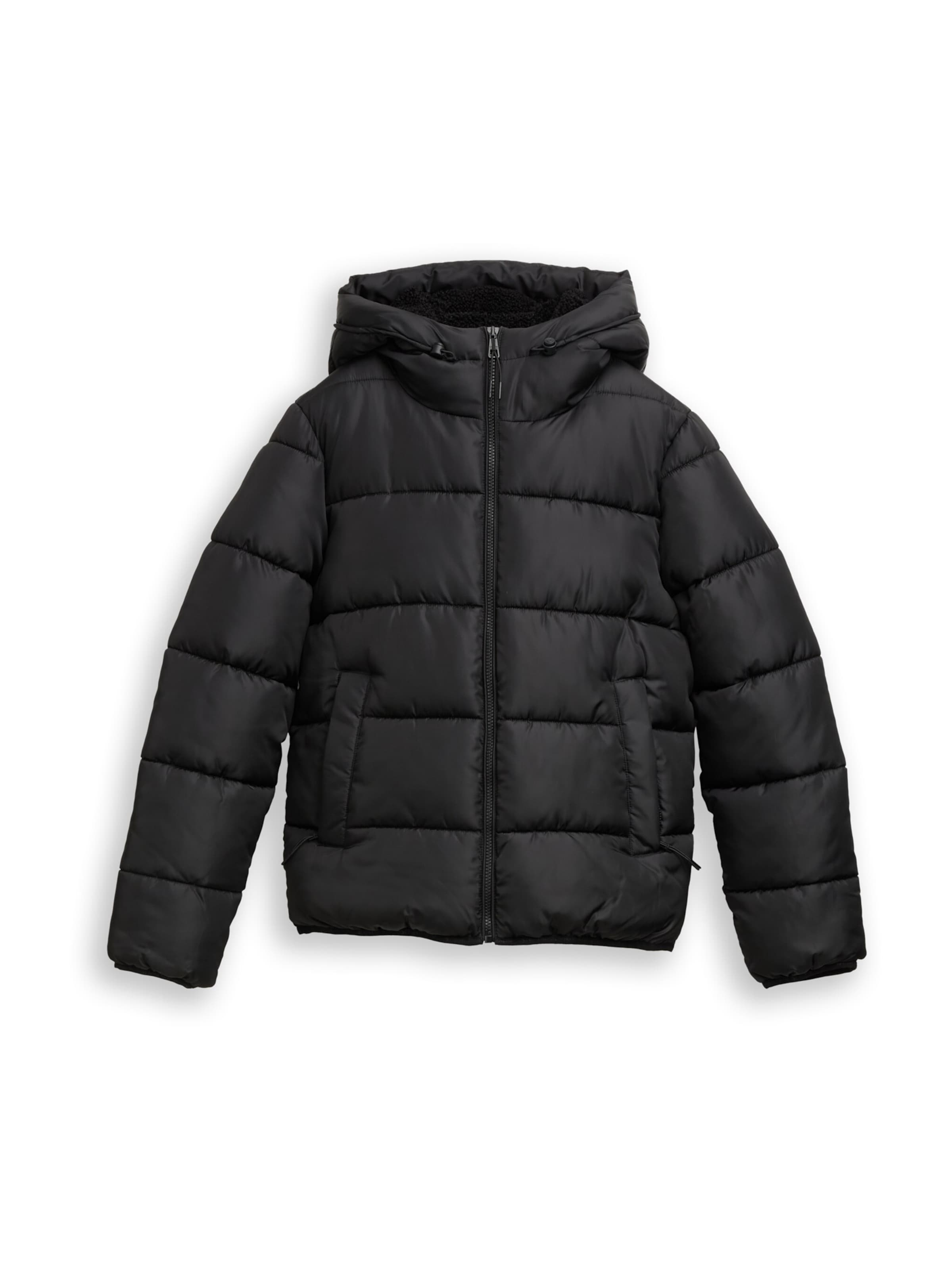 TOM TAILOR DENIM Winterjas in Zwart: voorkant