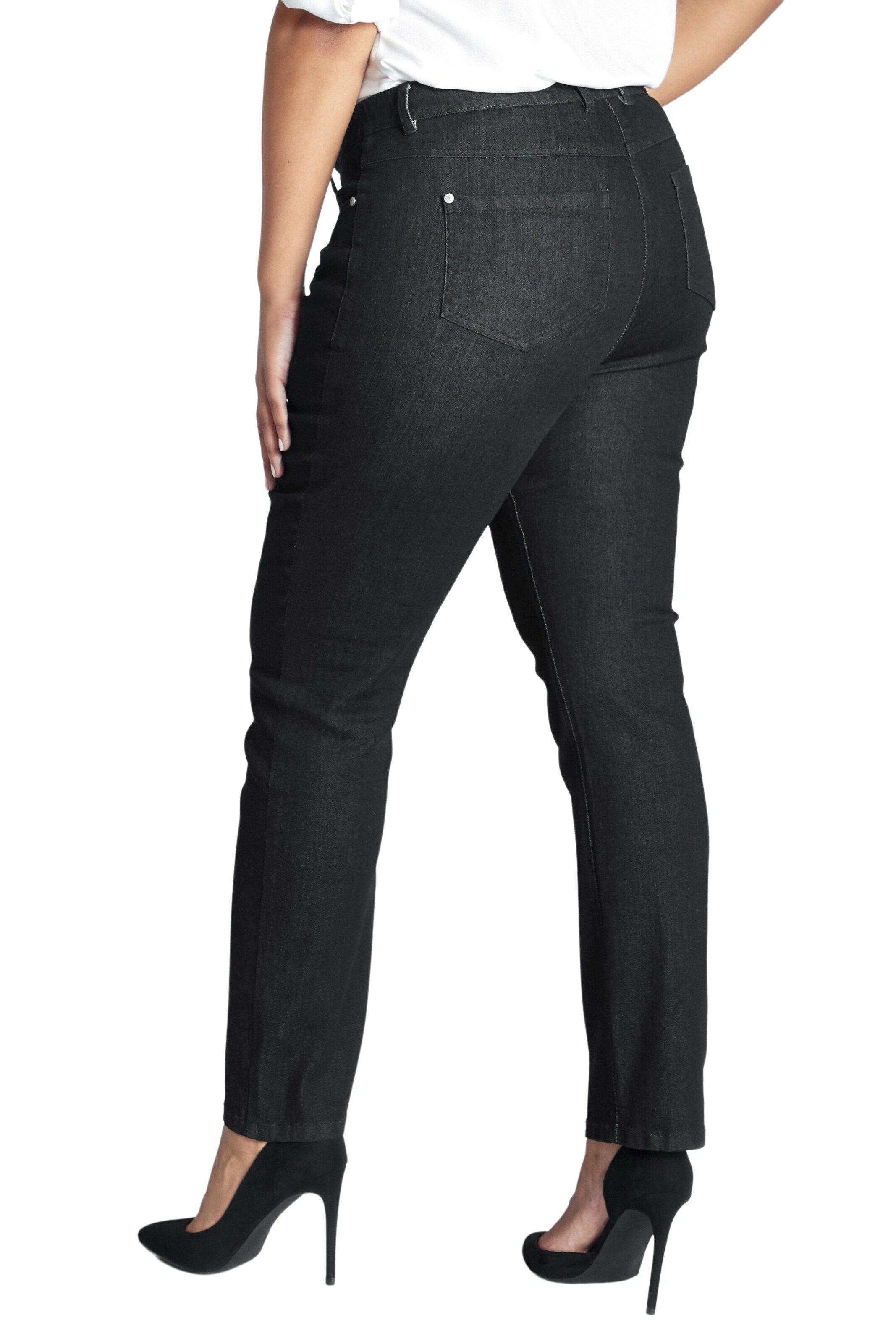 Ulla Popken Slim fit Jeans 'Sammy' in Black
