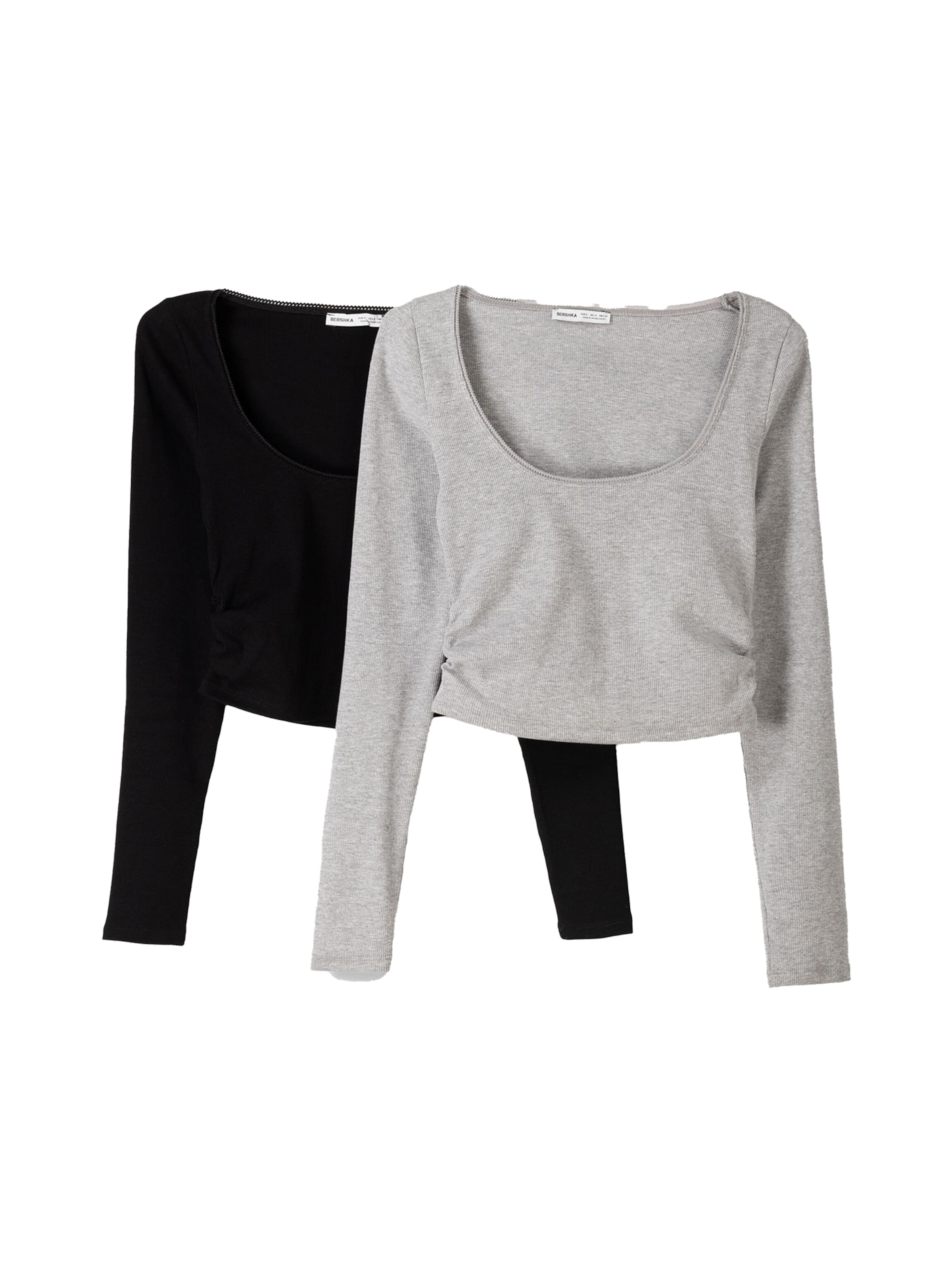 Bershka Shirts i grå: forside