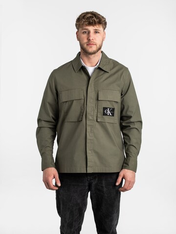Calvin Klein Regular Fit Hemd in Grün: Vorderseite