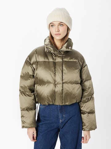 Calvin Klein Winterjas in Groen: voorkant