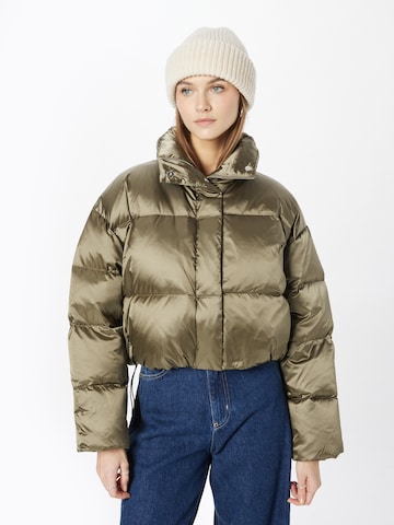 Calvin Klein Winter Jacket in Green: front