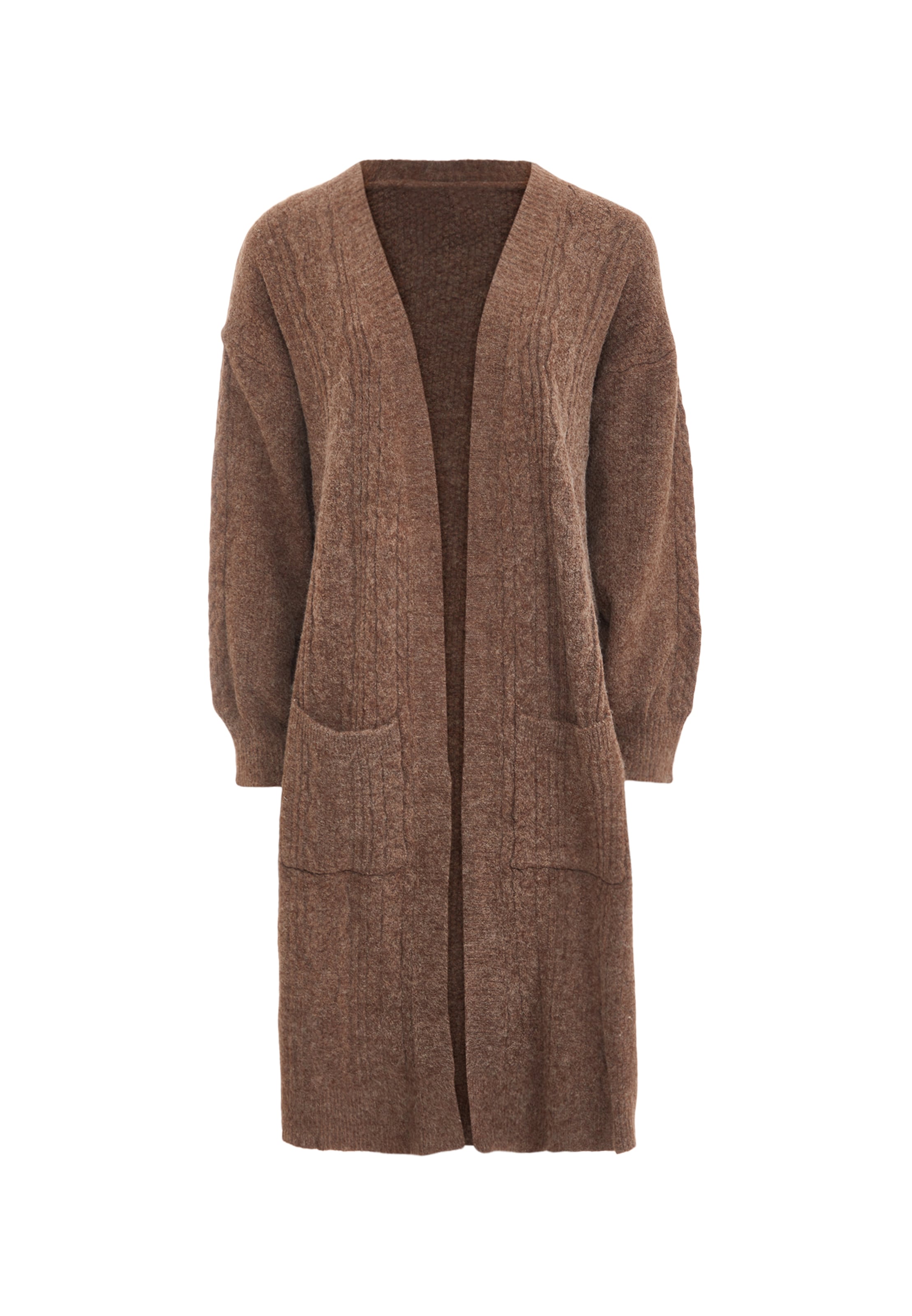 Tanuna - Casaco de malha em castanho: frente