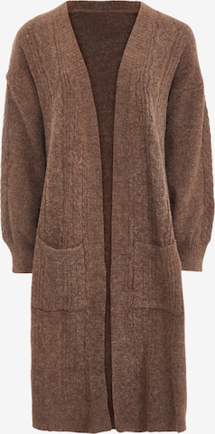 Tanuna Knit Cardigan in Brown: front