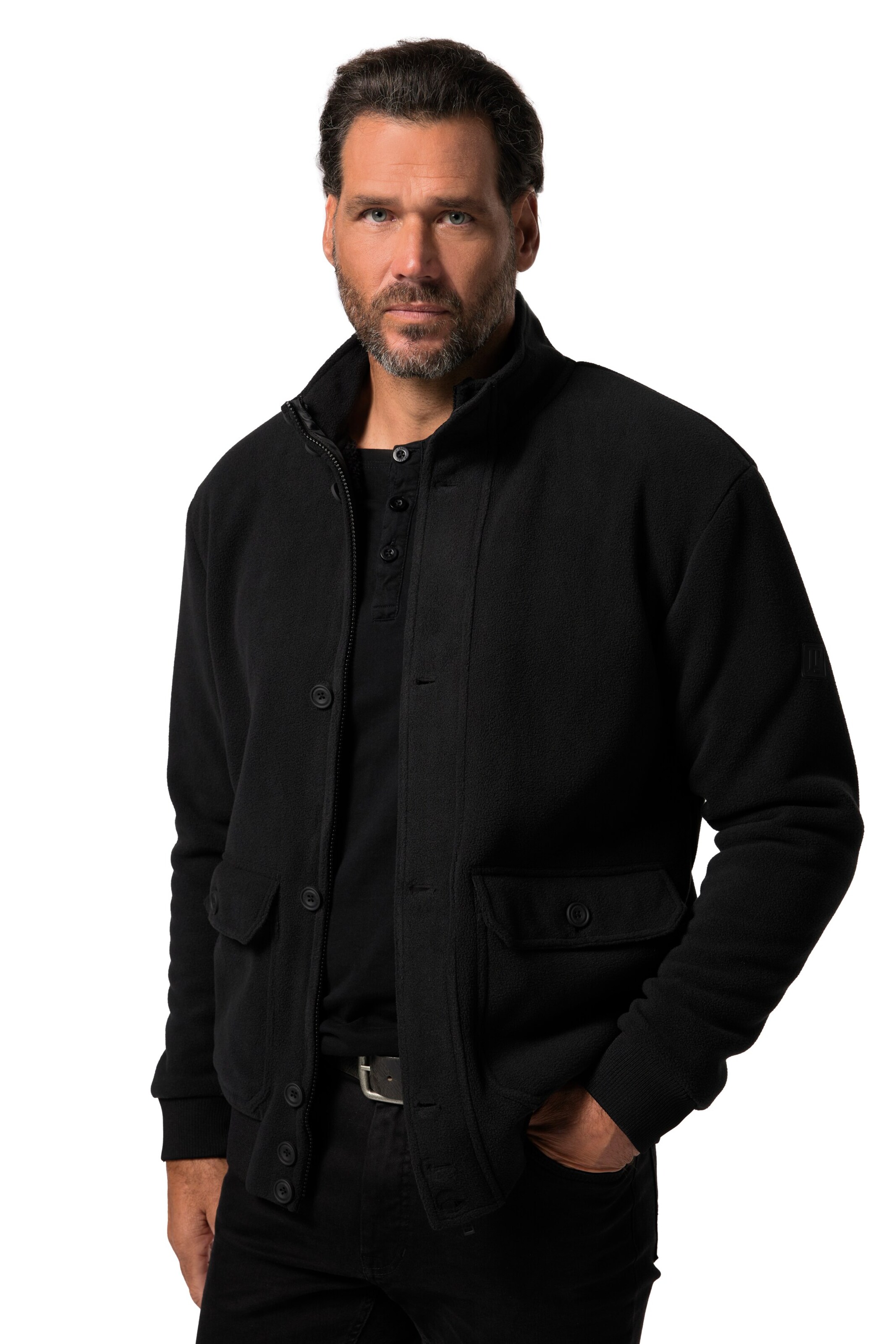 JP1880 Sweat jacket in Black: front