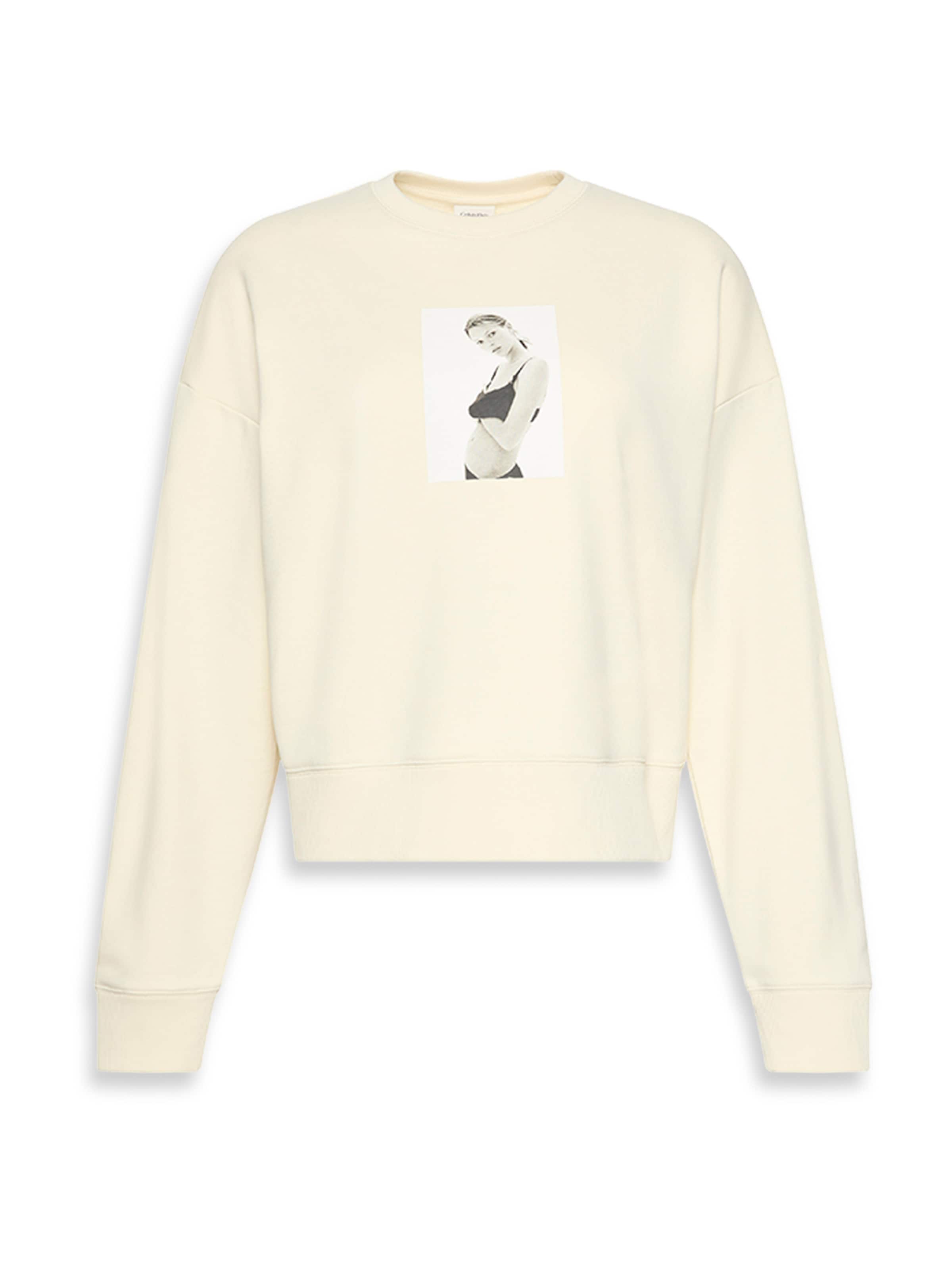 Calvin KleinSweater majica 'CLASSIC KATE' - bijela boja: prednji dio