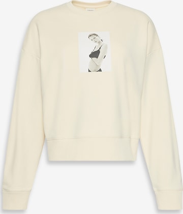 Bluză de molton 'CLASSIC KATE' de la Calvin Klein pe alb: față