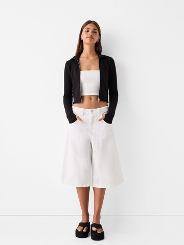 Bershka Sweatjacke in Schwarz