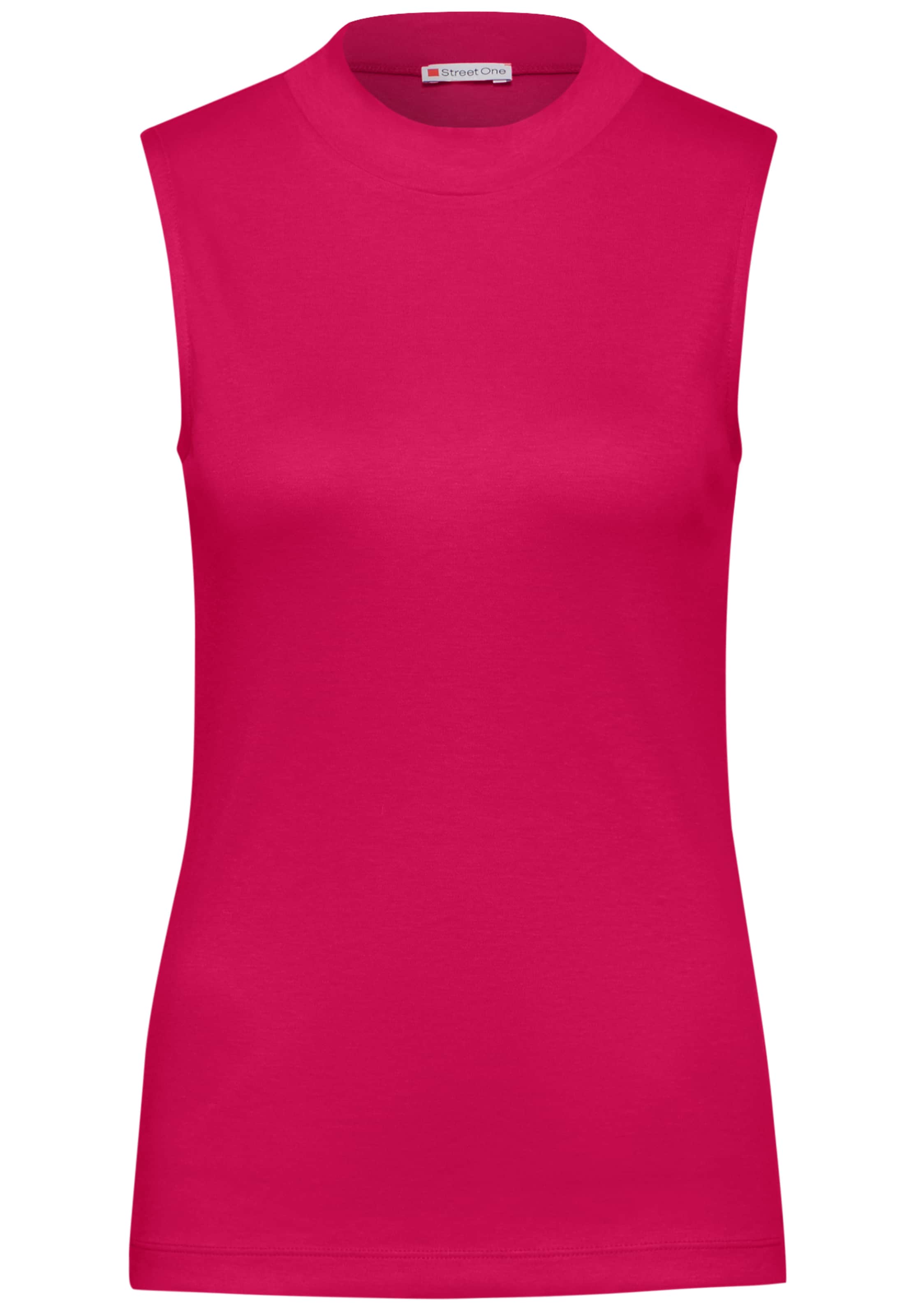STREET ONE Basic Top mit Turtleneck in Pink: Vorderseite