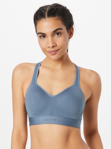 Medium Support Soutien-gorge de sport ONLY PLAY en bleu : devant