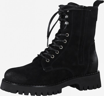 TAMARIS Lace-Up Ankle Boots in Black: front