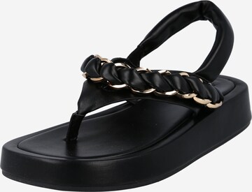 Tongs River Island en noir : devant