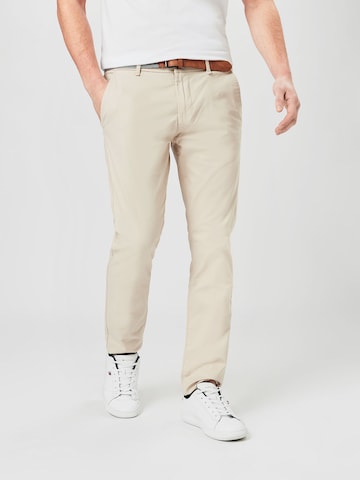 ESPRIT Слим фит Панталон Chino в бежово: отпред