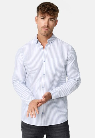 INDICODE JEANS Regular fit Zakelijk overhemd 'Kepner' in Blauw: voorkant