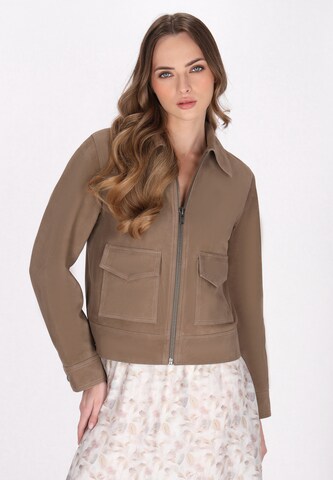 DreiMaster Vintage Tussenjas in Bruin: voorkant