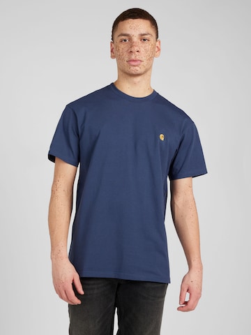 Tricou 'Chase' de la Carhartt WIP pe albastru: față