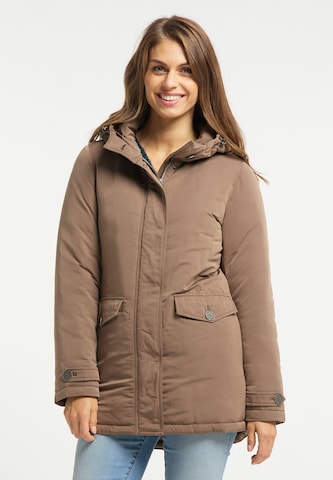 Usha Winter Jacket in Brown: front