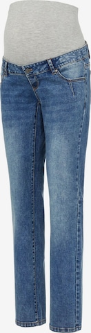 MAMALICIOUS Regular Jeans 'Aurora' in Blauw: voorkant